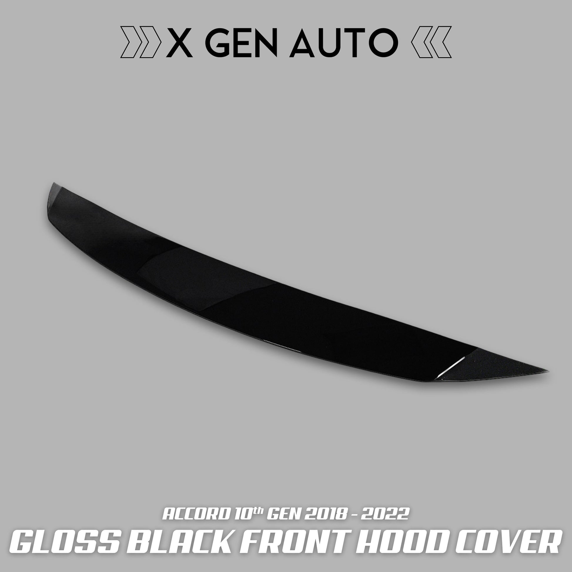 GLOSS BLACK FRONT HOOD COVER - XGENAUTO