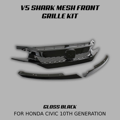 [CIVIC X] V5 SHARK MESH FRONT GRILLE KIT