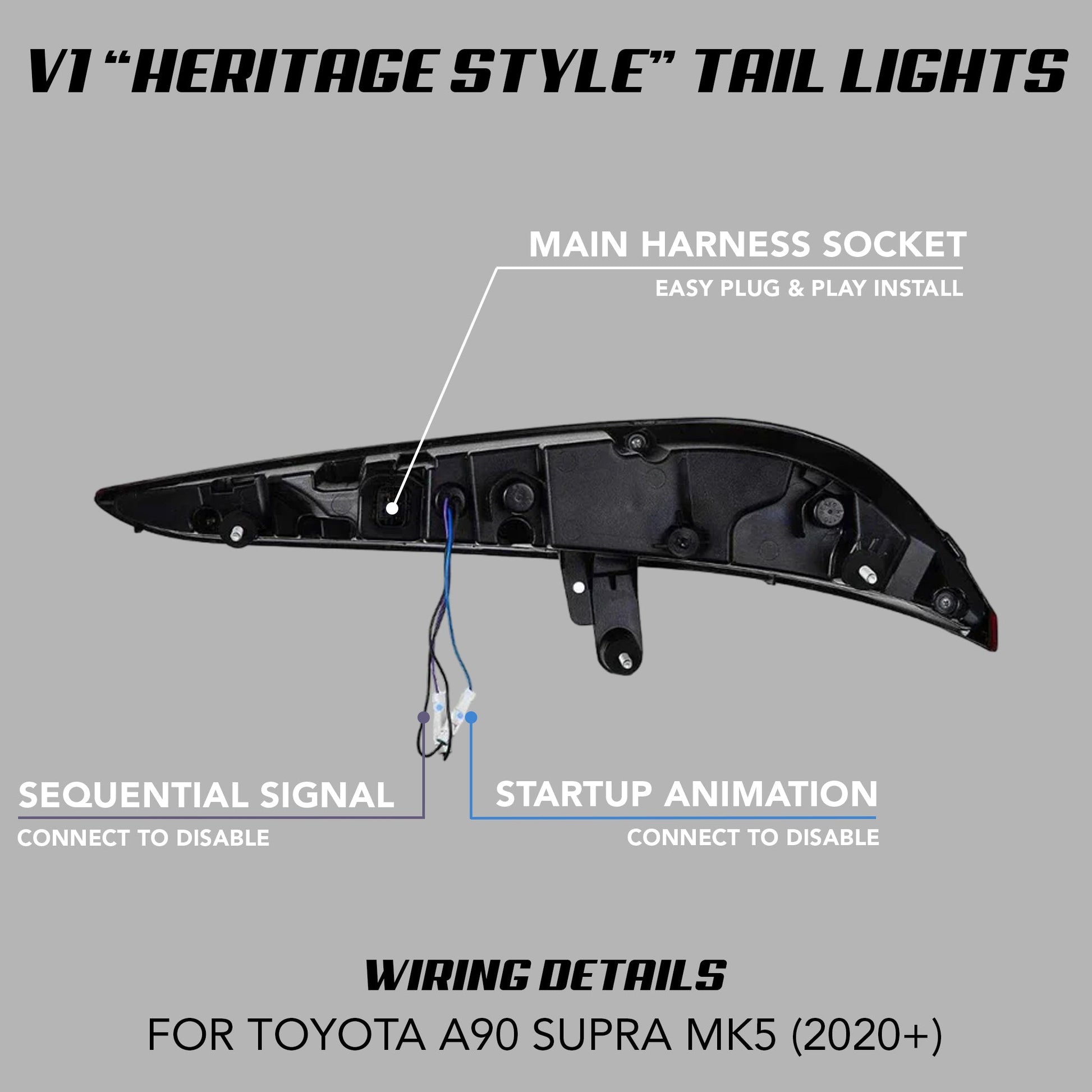 [SUPRA MK5] V1 "HERITAGE STYLE" TAIL LIGHTS - XGENAUTO