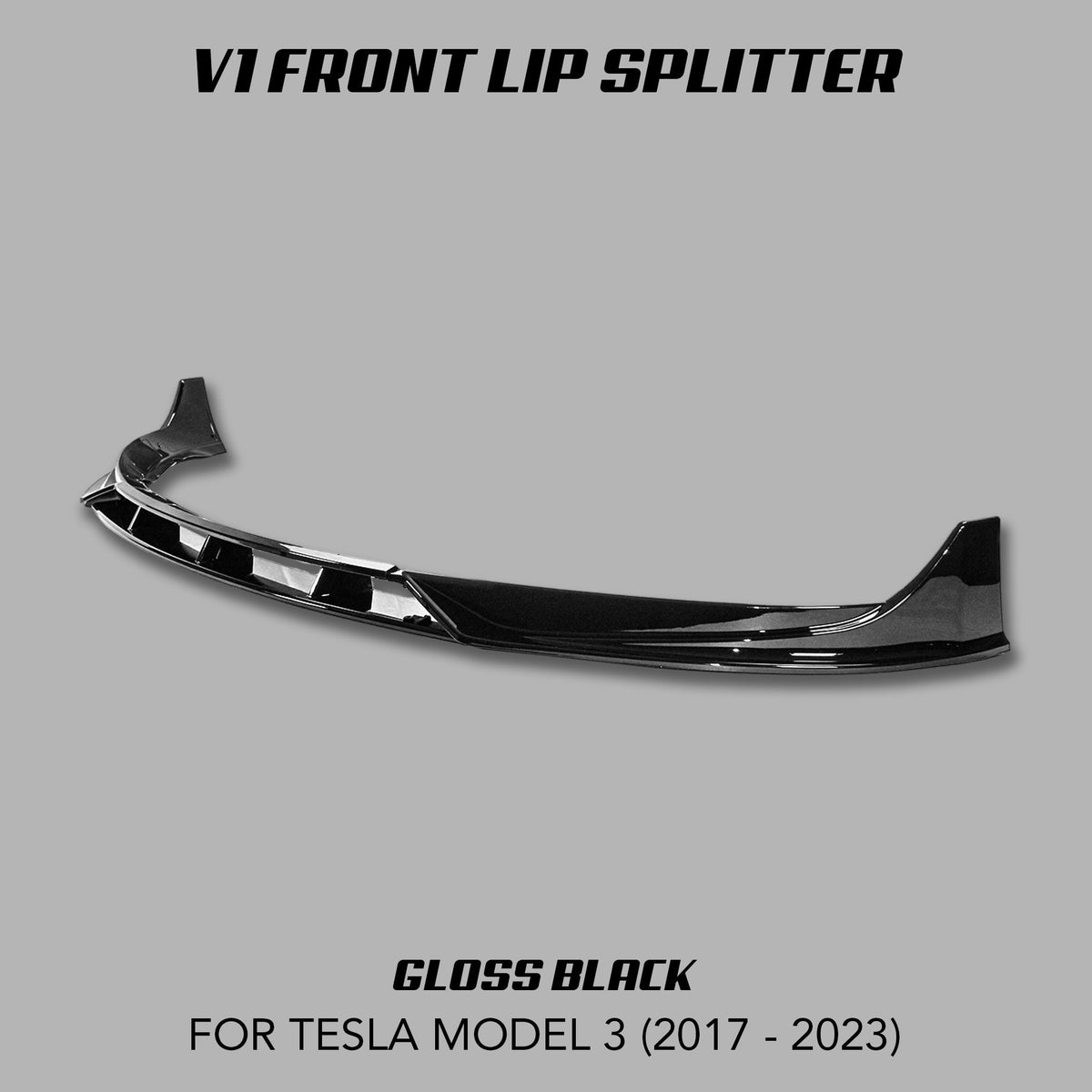 [TESLA M3] V1 FRONT LIP SPLITTER - XGENAUTO
