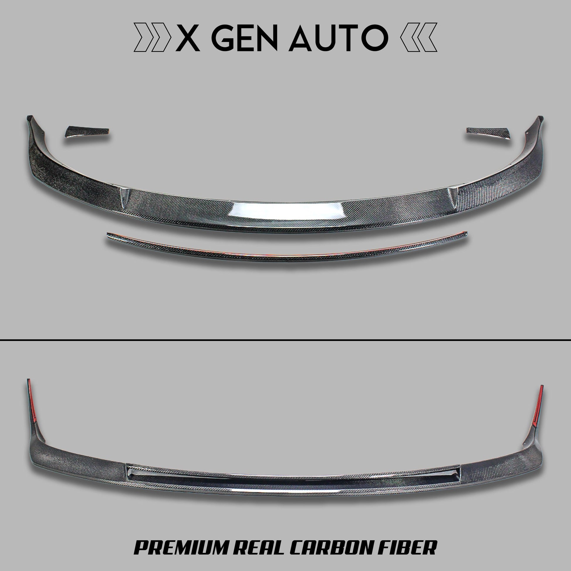 [TESLA M3] V1 REAL CARBON FIBER FRONT LIP - XGENAUTO