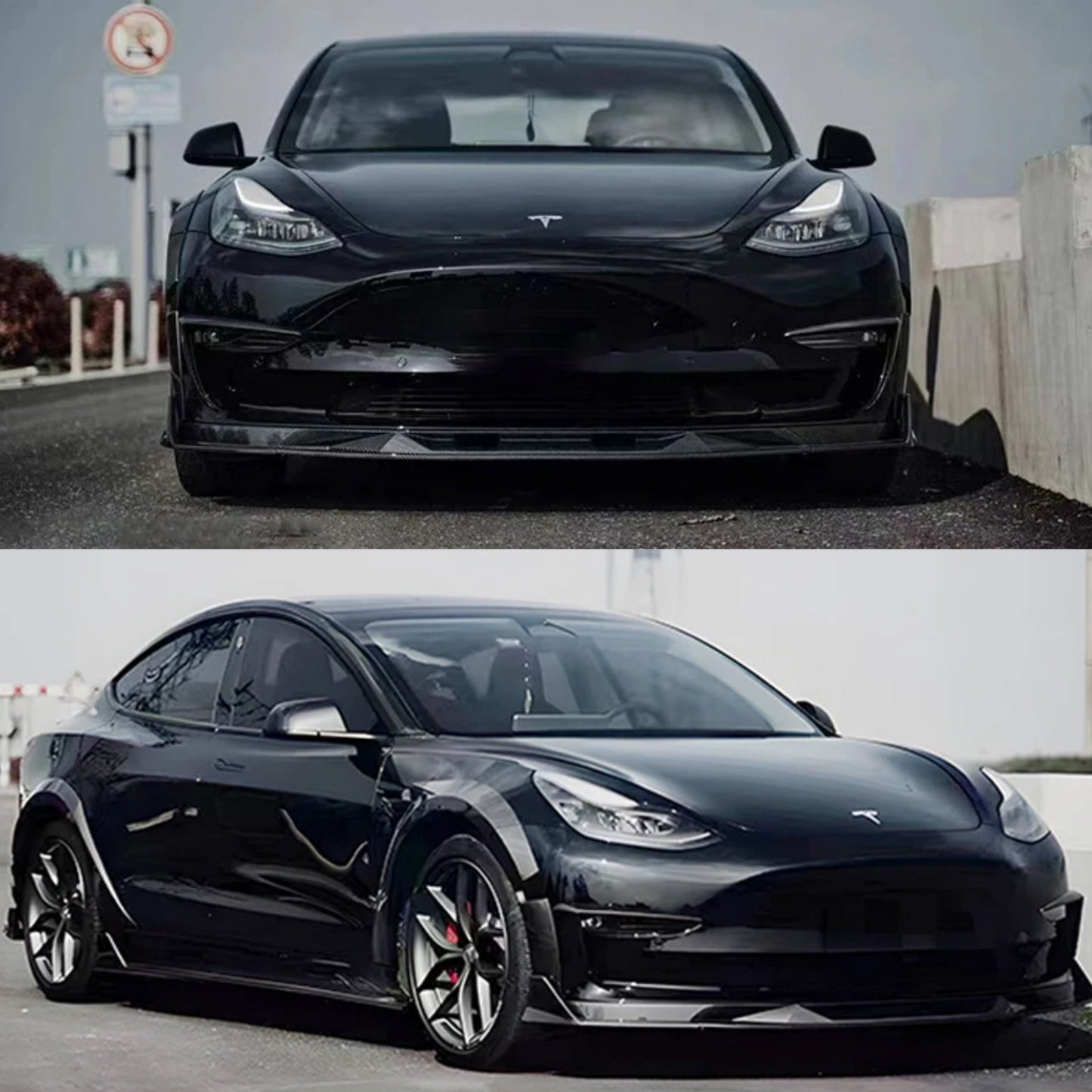 [TESLA M3] V2 FRONT LIP SPLITTER - XGENAUTO