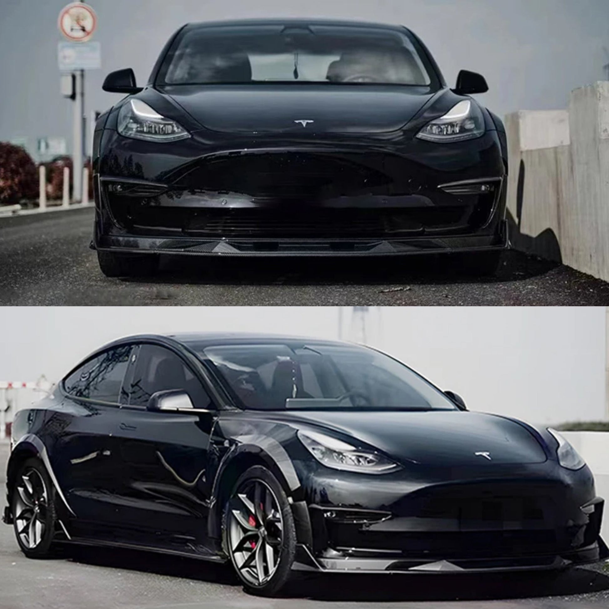 [TESLA M3] V2 FRONT LIP SPLITTER - XGENAUTO