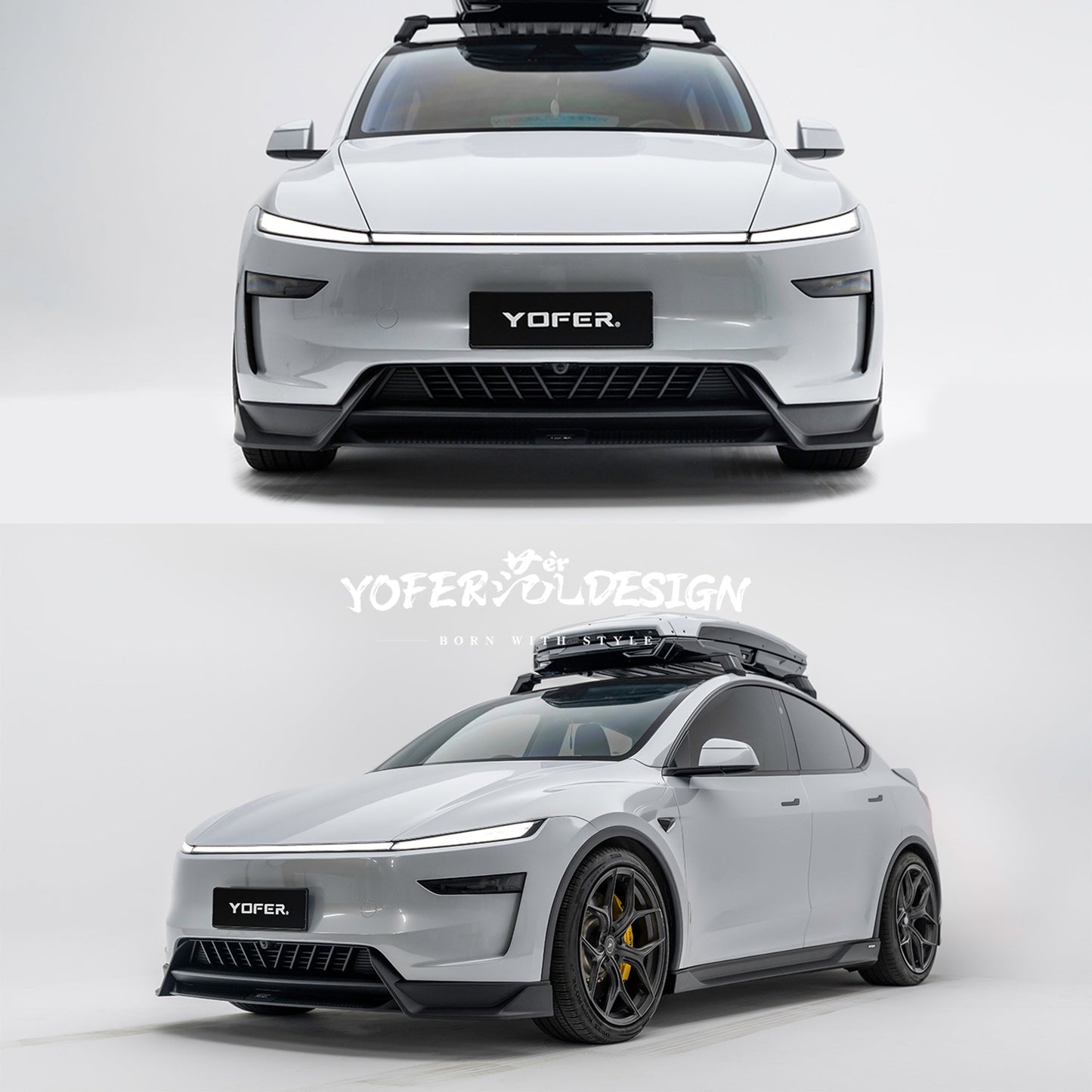 [TESLA MODEL Y 2025+] YOFER DESIGN© PRO VERSION FRONT LIP AERO KIT - XGENAUTO