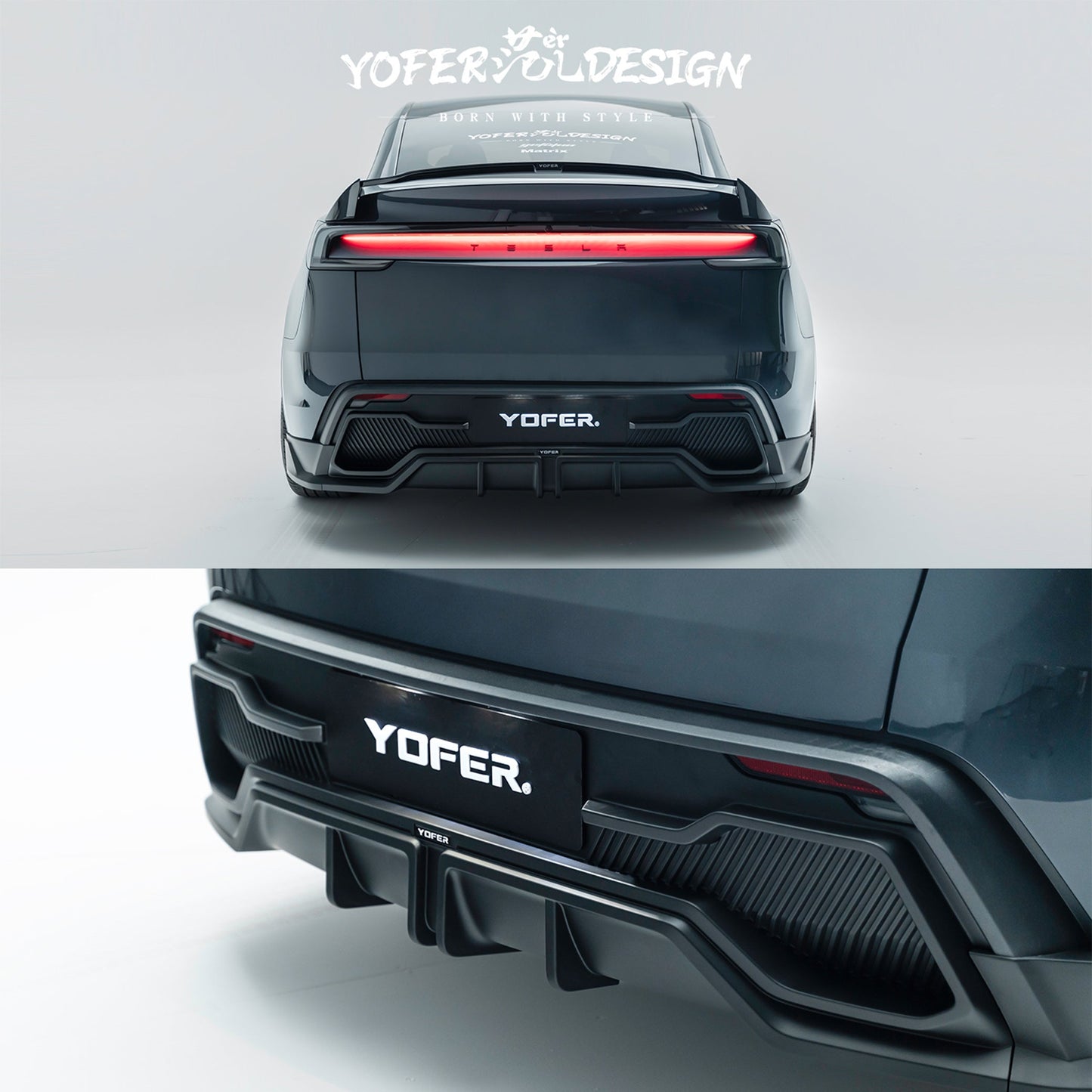 [TESLA MODEL Y 2025+] YOFER DESIGN© PRO VERSION REAR AERO DIFFUSER KIT - XGENAUTO