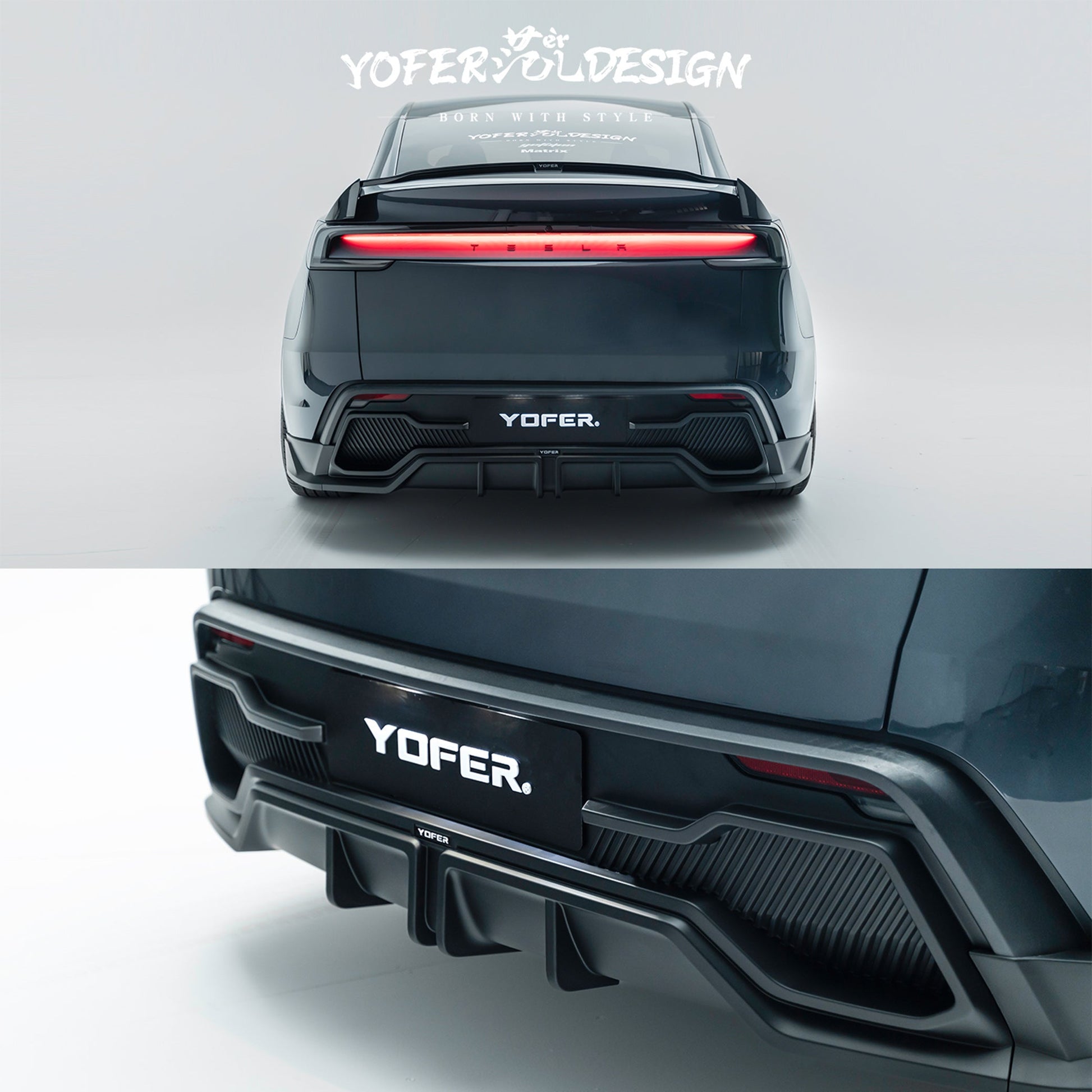 [TESLA MODEL Y 2025+] YOFER DESIGN© PRO VERSION REAR AERO DIFFUSER KIT - XGENAUTO