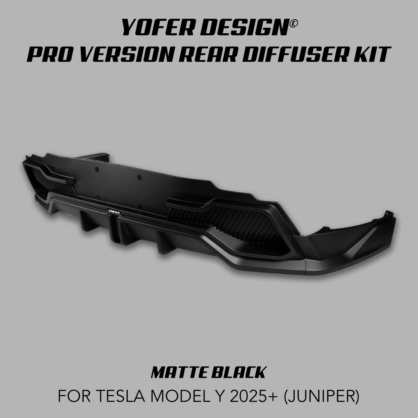 [TESLA MODEL Y 2025+] YOFER DESIGN© PRO VERSION REAR AERO DIFFUSER KIT - XGENAUTO