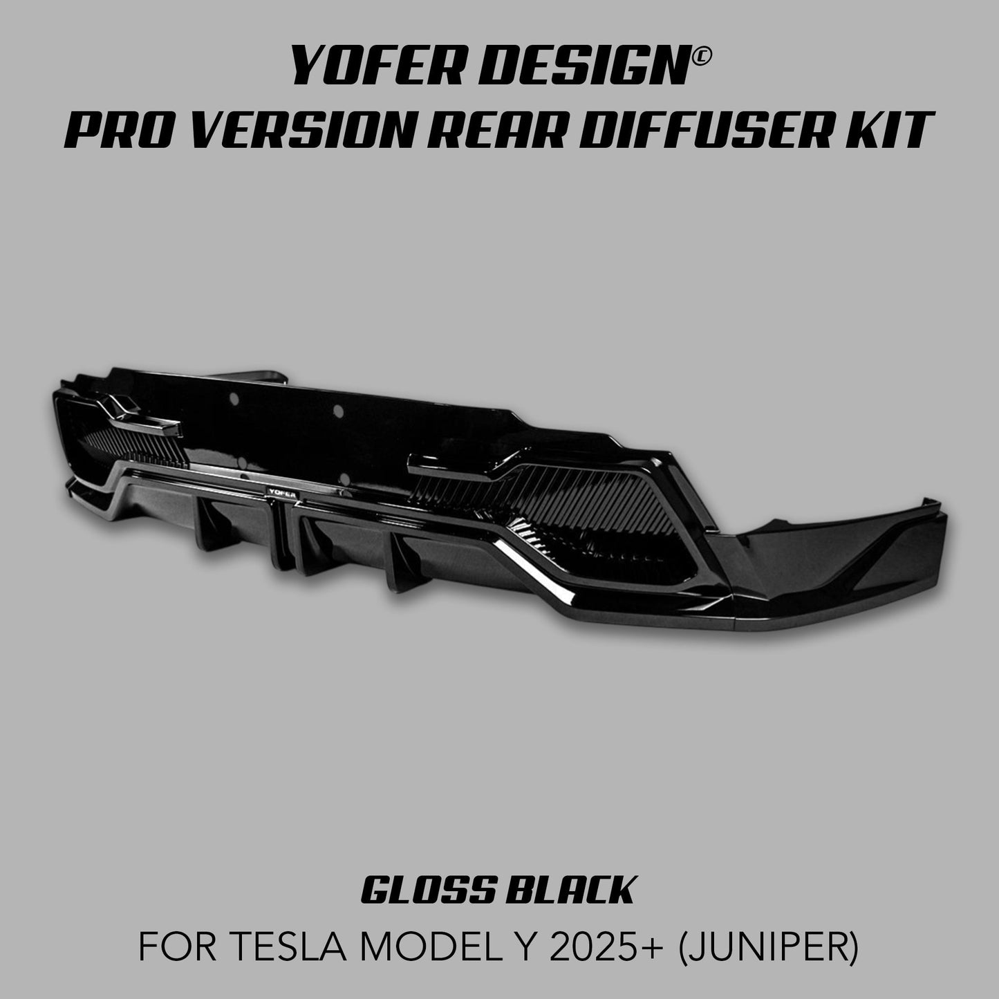 [TESLA MODEL Y 2025+] YOFER DESIGN© PRO VERSION REAR AERO DIFFUSER KIT - XGENAUTO
