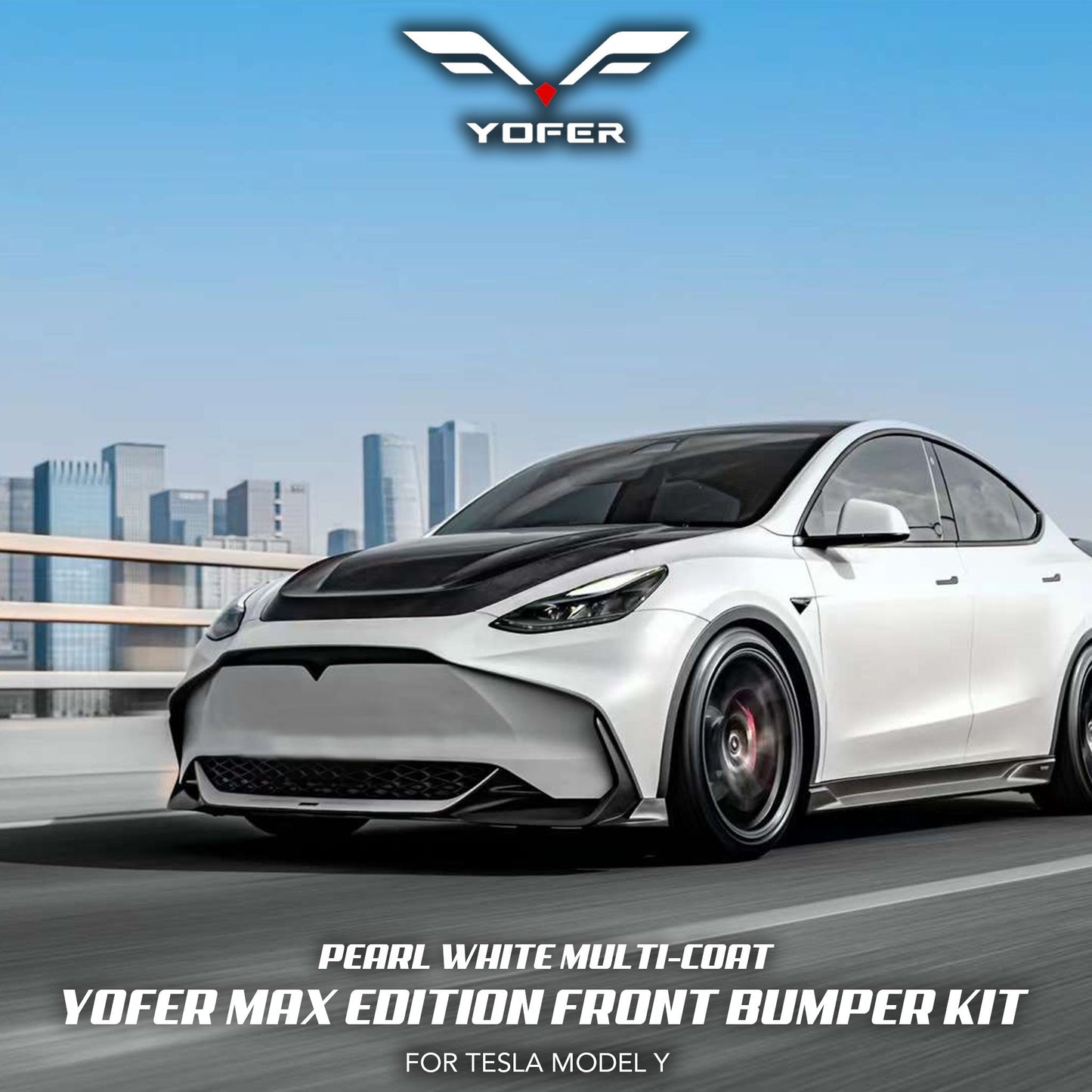 [TESLA MODEL Y] YOFER DESIGN© MAX EDITION FRONT BUMPER KIT - XGENAUTO