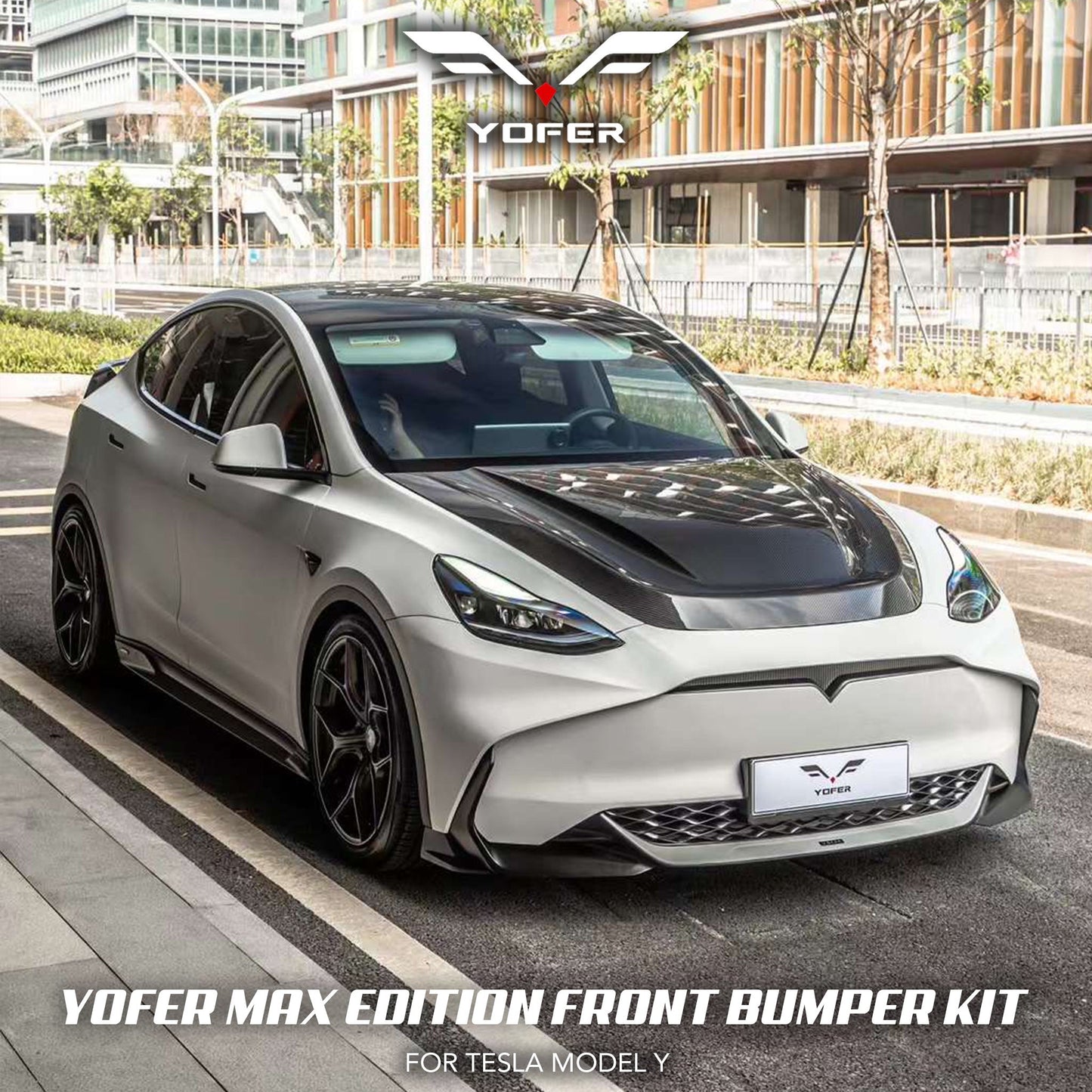 [TESLA MODEL Y] YOFER DESIGN© MAX EDITION FRONT BUMPER KIT - XGENAUTO