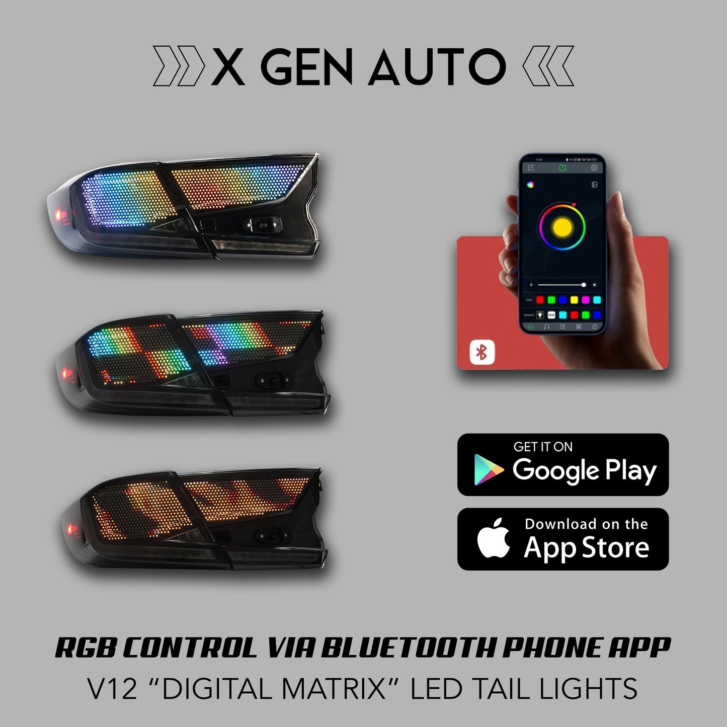 V12 "DIGITAL MATRIX" FULL LED TAIL LIGHTS - XGENAUTO