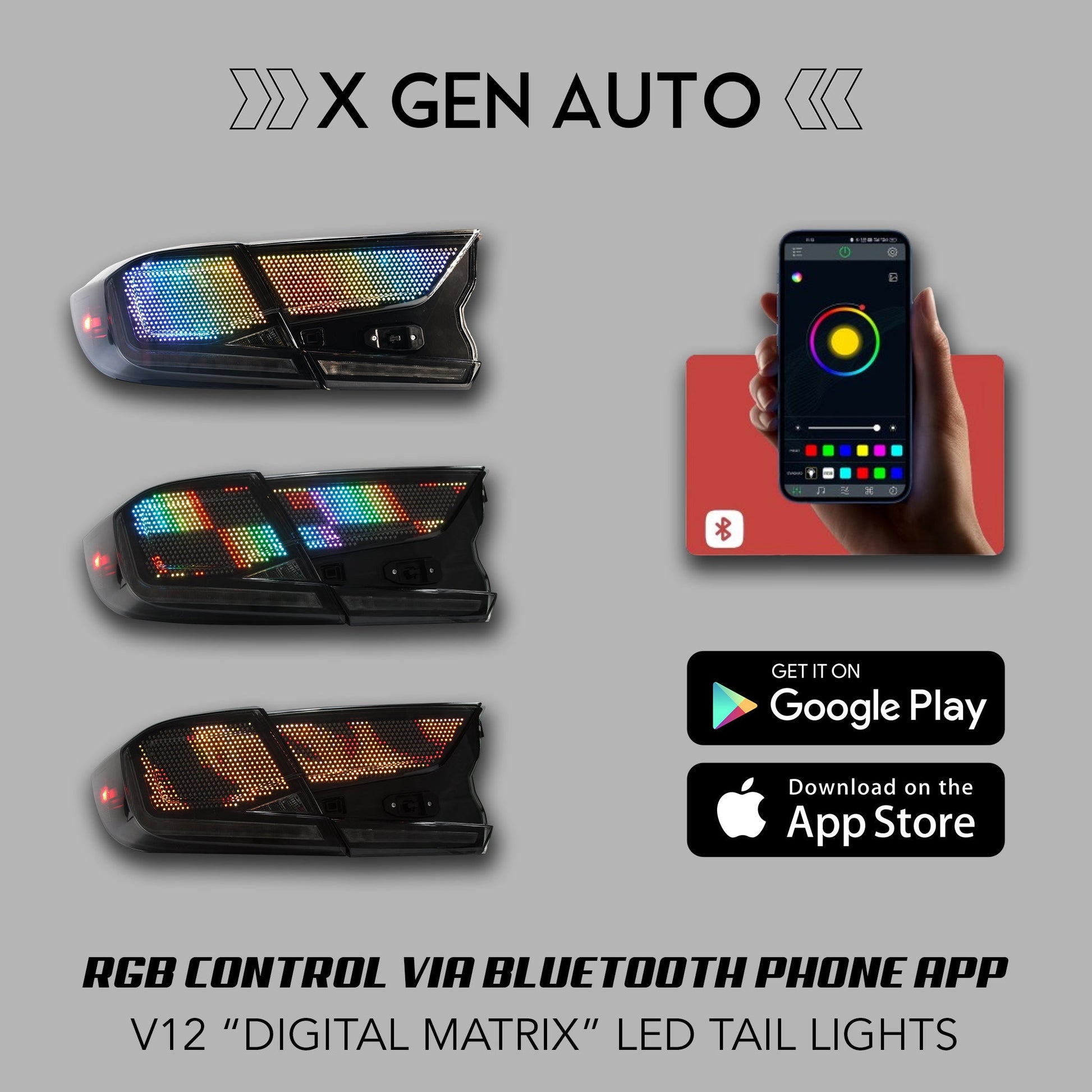 V12 "DIGITAL MATRIX" FULL LED TAIL LIGHTS - XGENAUTO