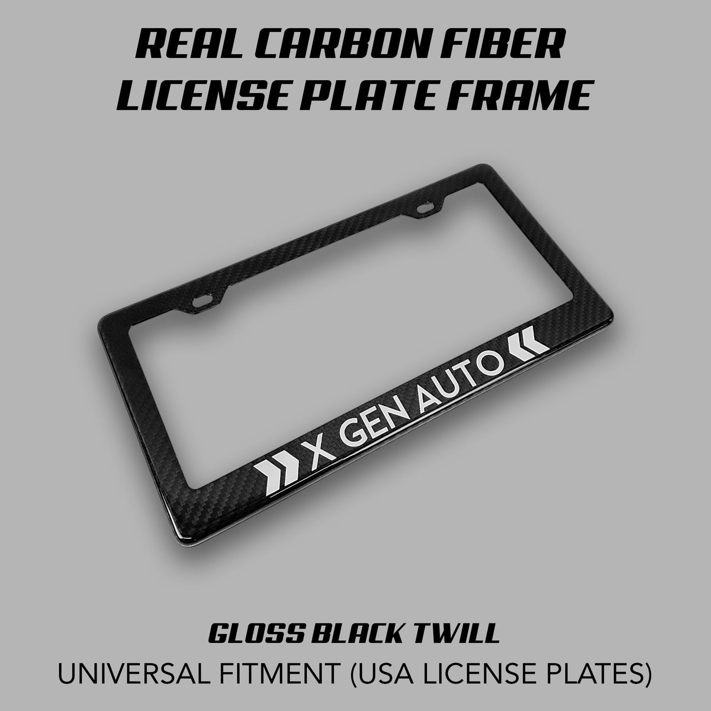 [XGENAUTO] REAL CARBON FIBER LICENSE PLATE FRAME - XGENAUTO