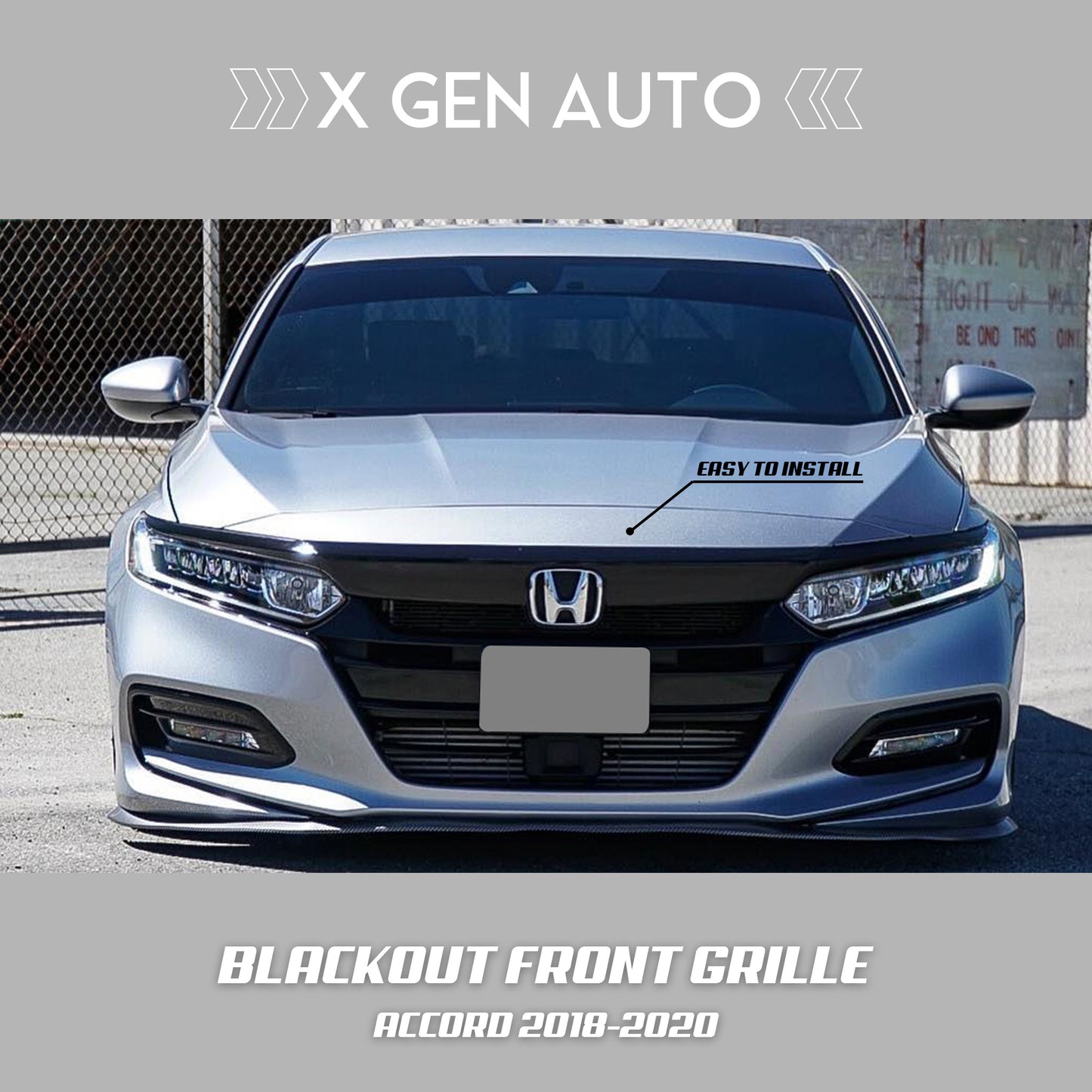 [ACCORD 2018-2020] BLACKOUT FRONT GRILLE KIT