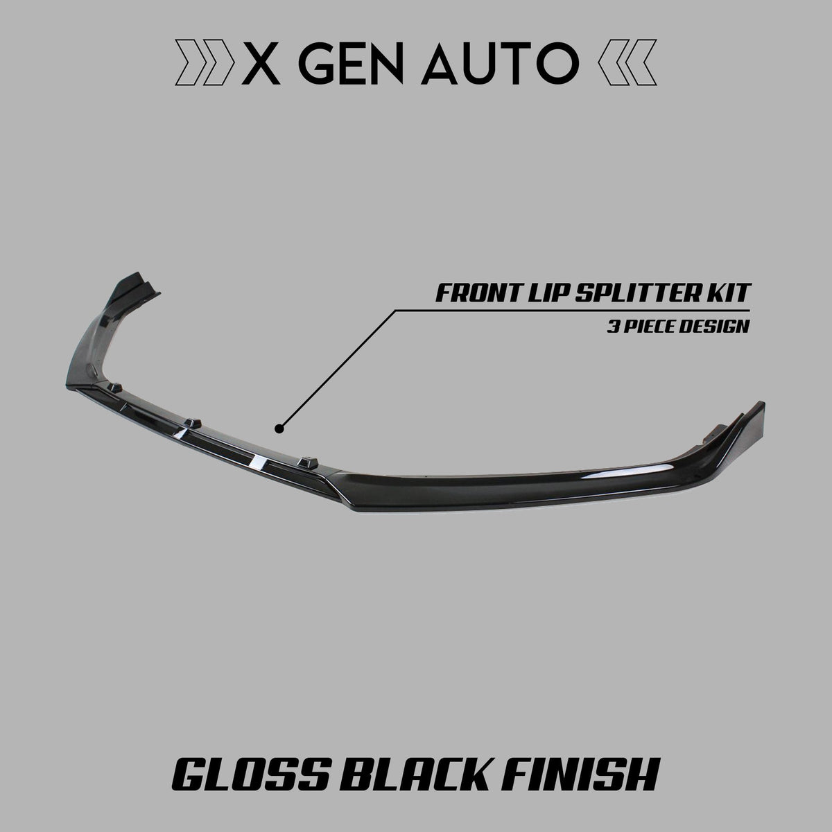 [ACCORD 2018 - 2020] JDM STYLE 3PC FRONT LIP SPLITTER - XGENAUTO