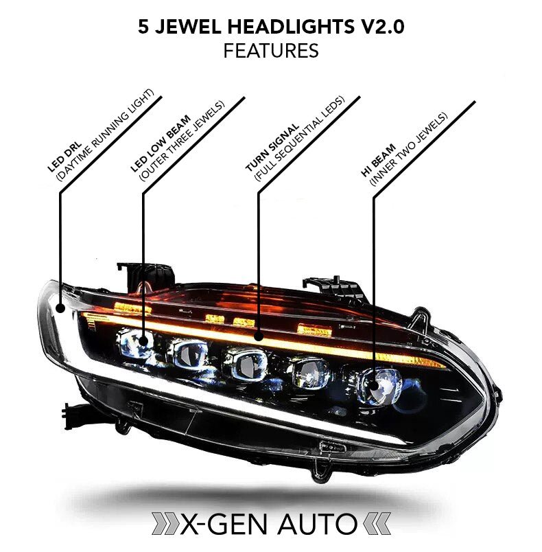 [ACCORD 2018 - 2022] 5 JEWEL HEADLIGHTS V2 - XGENAUTO