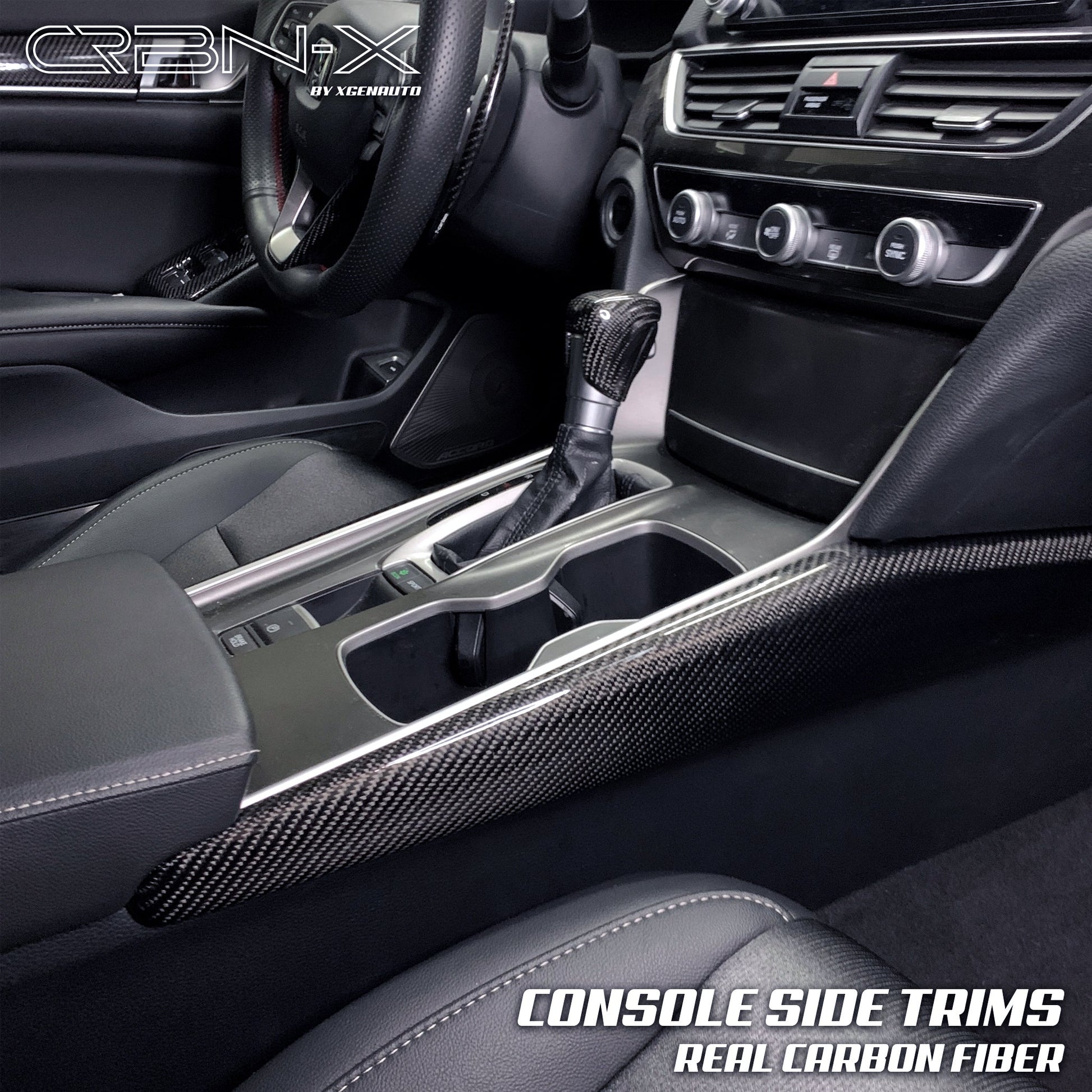[ACCORD 2018 - 2022] REAL CARBON FIBER CONSOLE SIDE TRIMS - XGENAUTO