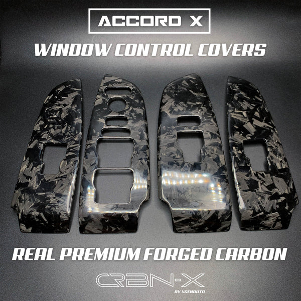 [ACCORD 2018 - 2022] REAL CARBON FIBER WINDOW CONTROL COVERS - XGENAUTO