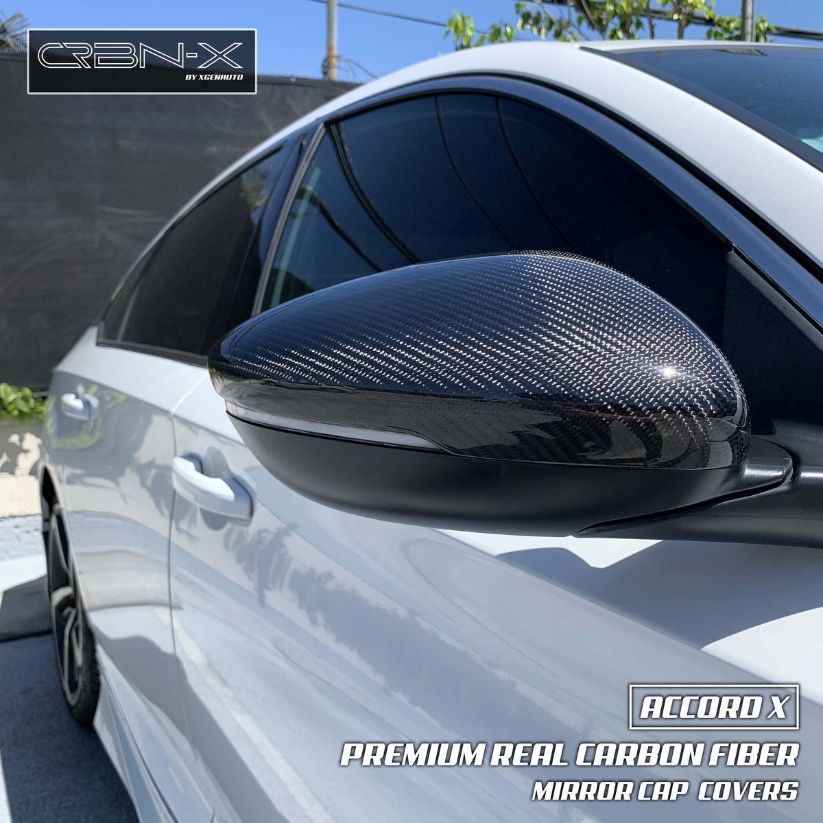 Carbon Fiber Look Rear View Mirror Covers For Honda Accord 2008-2017 – M-Style Pair