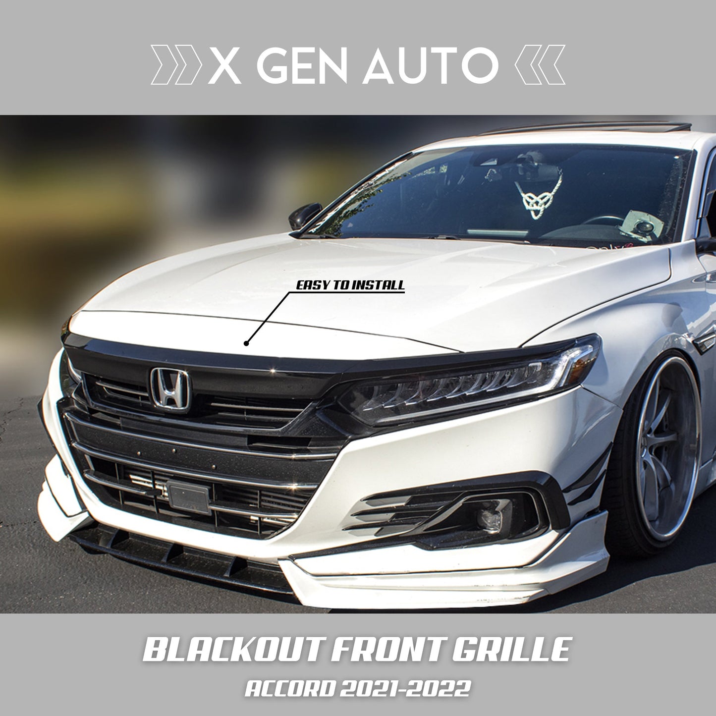 [ACCORD 2021 - 2022] BLACKOUT FRONT GRILLE KIT - XGENAUTO