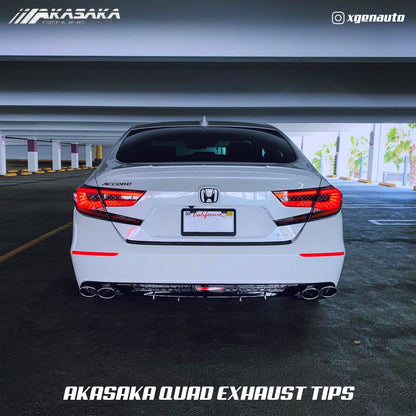 [ACCORD X] AKASAKA© QUAD TIP EXHAUST - XGENAUTO