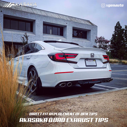 [ACCORD X] AKASAKA© QUAD TIP EXHAUST - XGENAUTO