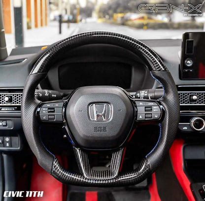 [CIVIC 11TH] BUILD YOUR OWN: REAL CARBON FIBER STEERING WHEEL - XGENAUTO