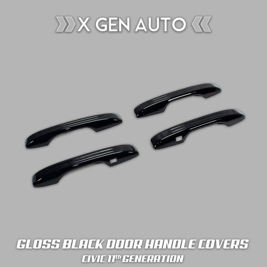 [CIVIC 11TH] GLOSS BLACK DOOR HANDLE COVERS - XGENAUTO