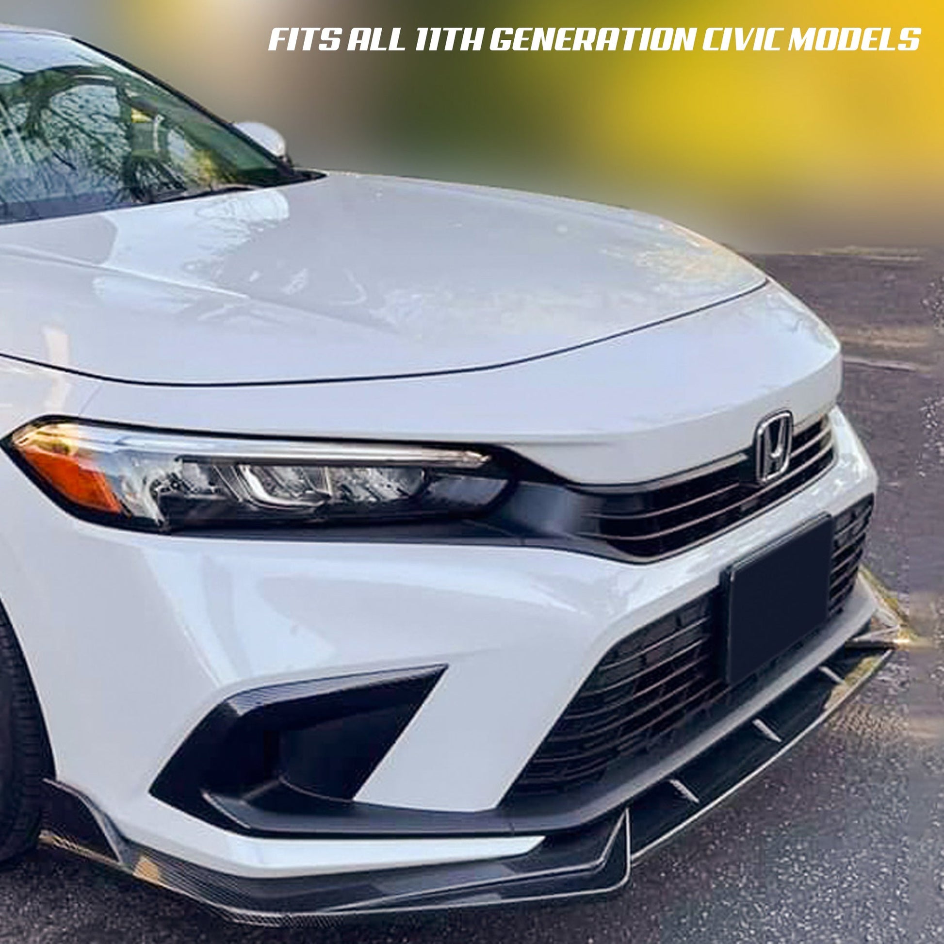 [CIVIC 11TH] V1 JDM STYLE FRONT LIP SPLITTER - XGENAUTO