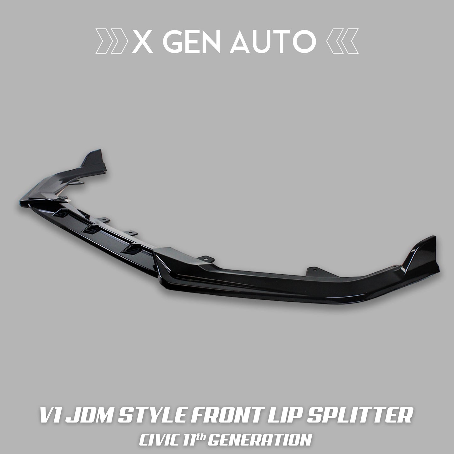 [CIVIC 11TH] V1 JDM STYLE FRONT LIP SPLITTER - XGENAUTO