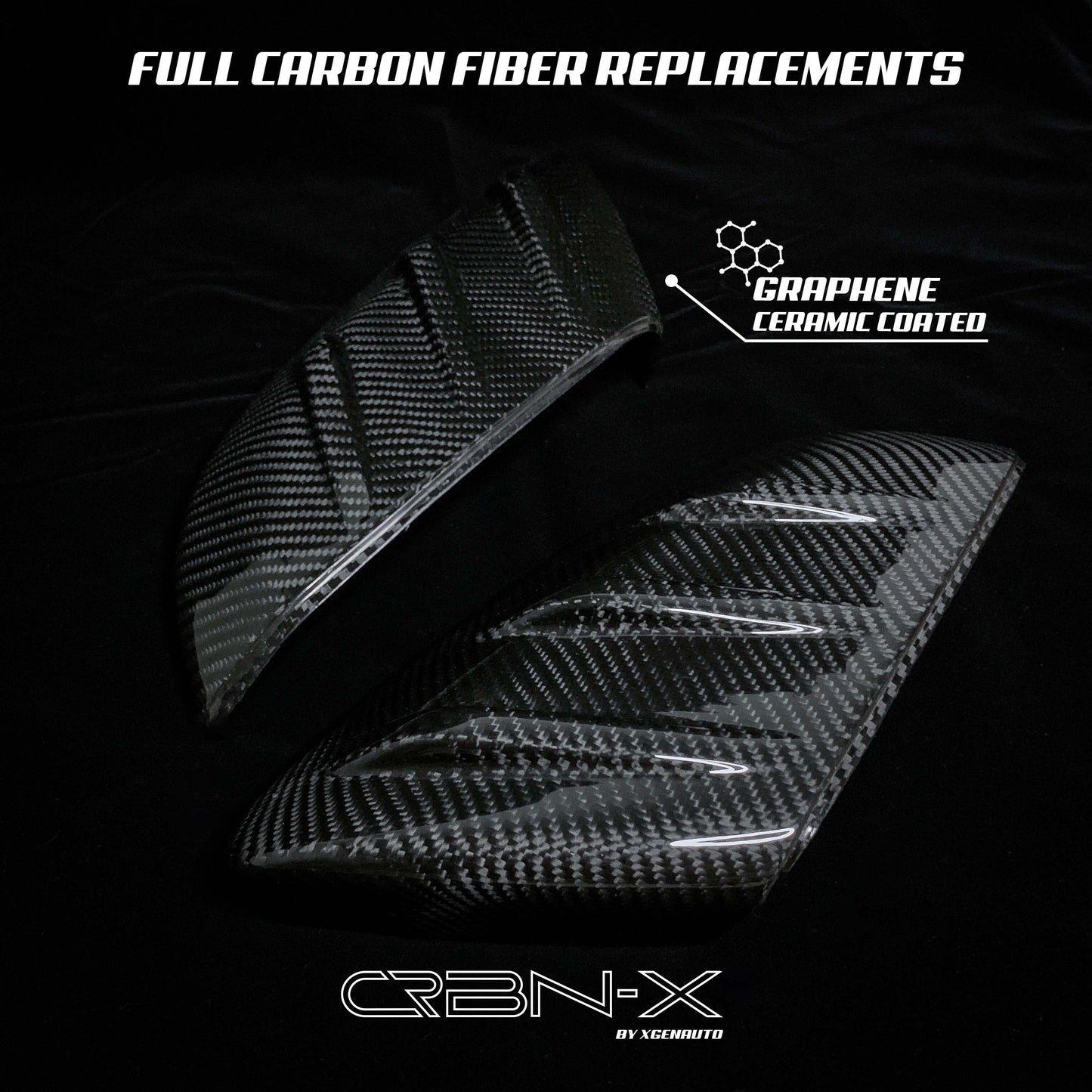 [CIVIC 2016 - 2021] MG STYLE REAL CARBON FIBER MIRROR CAPS - XGENAUTO