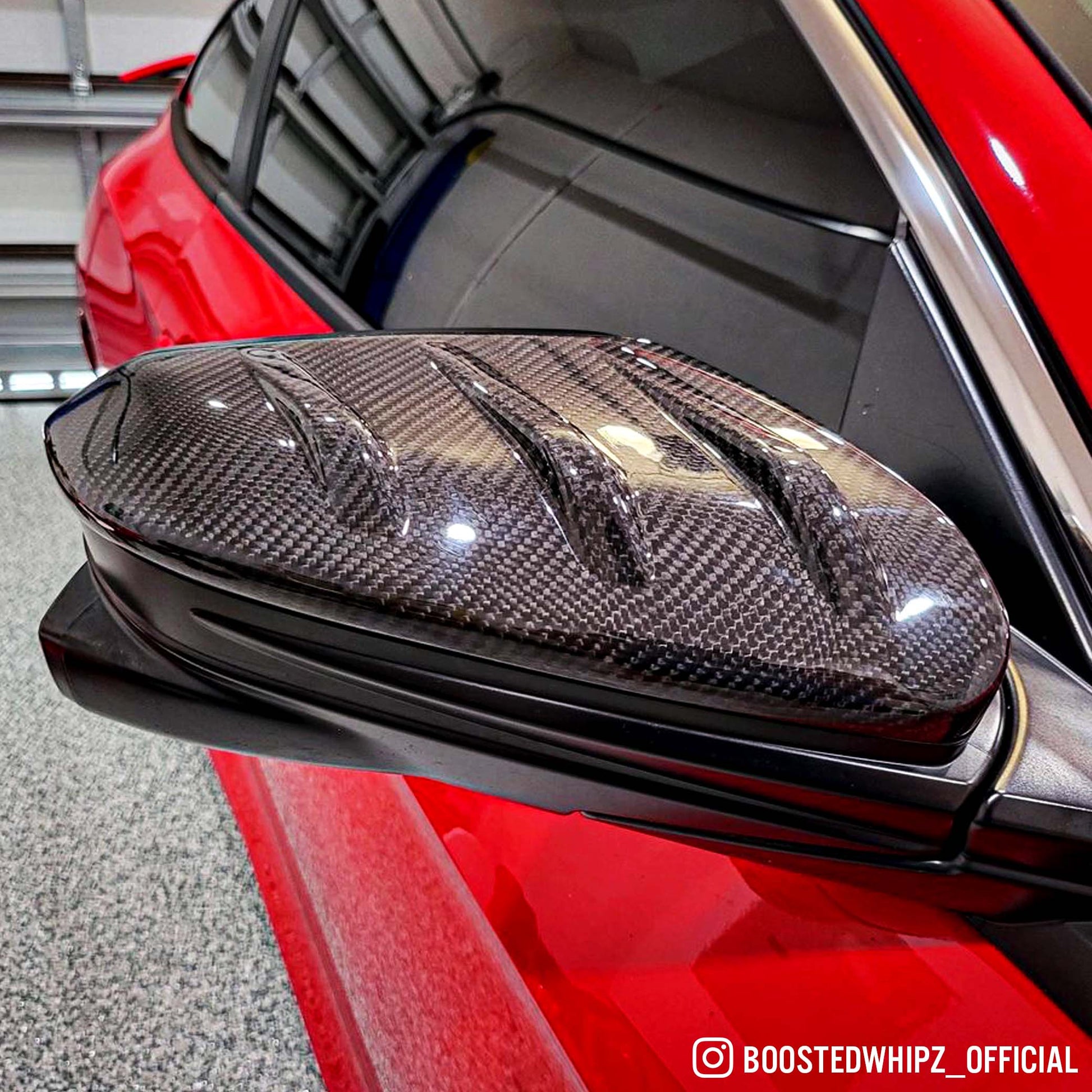 [CIVIC 2016 - 2021] MG STYLE REAL CARBON FIBER MIRROR CAPS - XGENAUTO