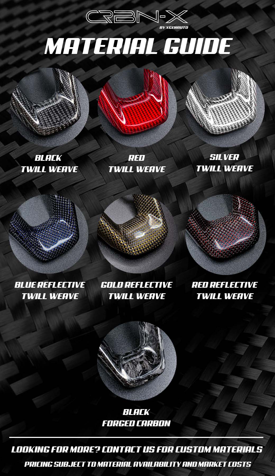 [CIVIC X] BUILD YOUR OWN: CARBON FIBER STEERING WHEEL - XGENAUTO