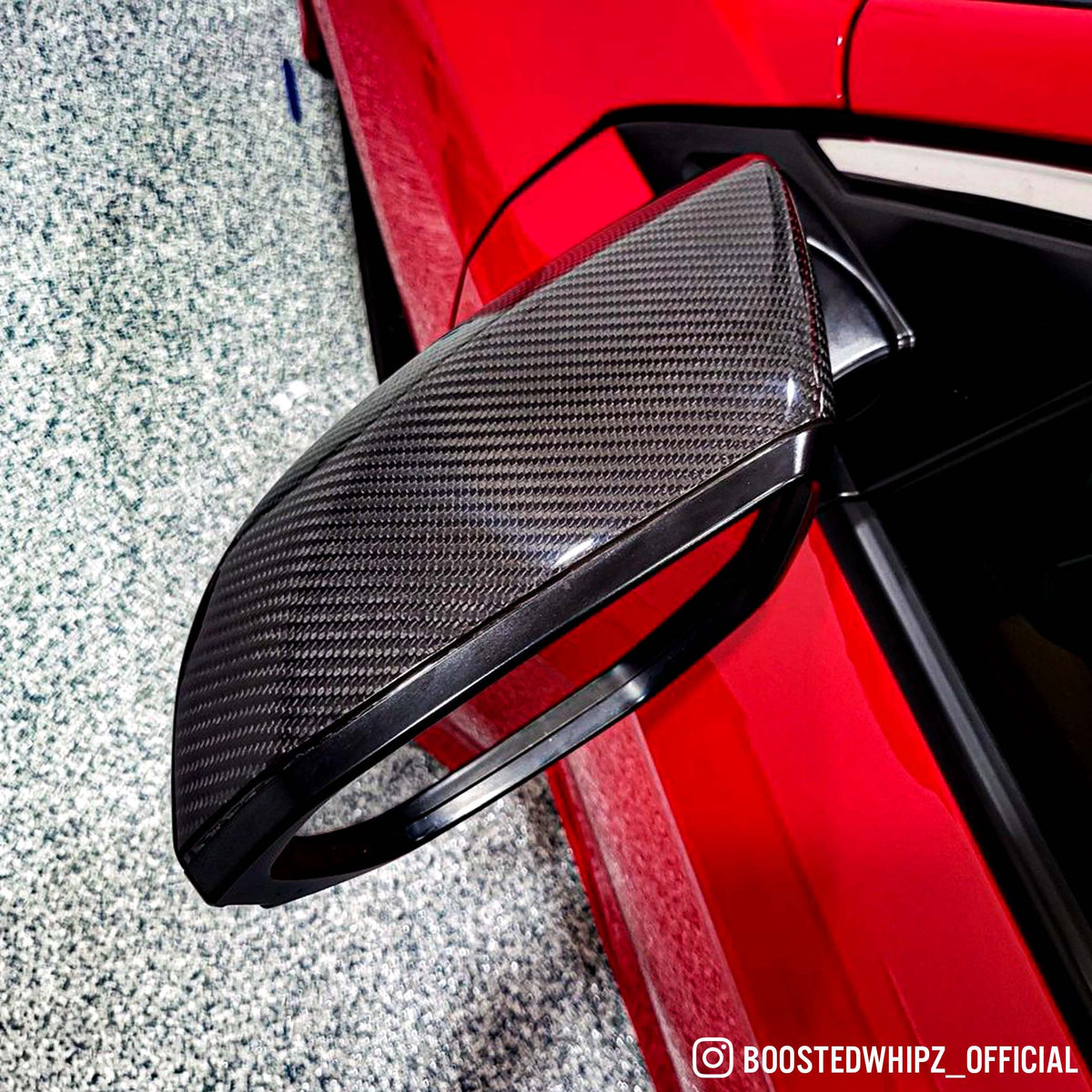[CIVIC X] REAL CARBON FIBER MIRROR CAPS - XGENAUTO