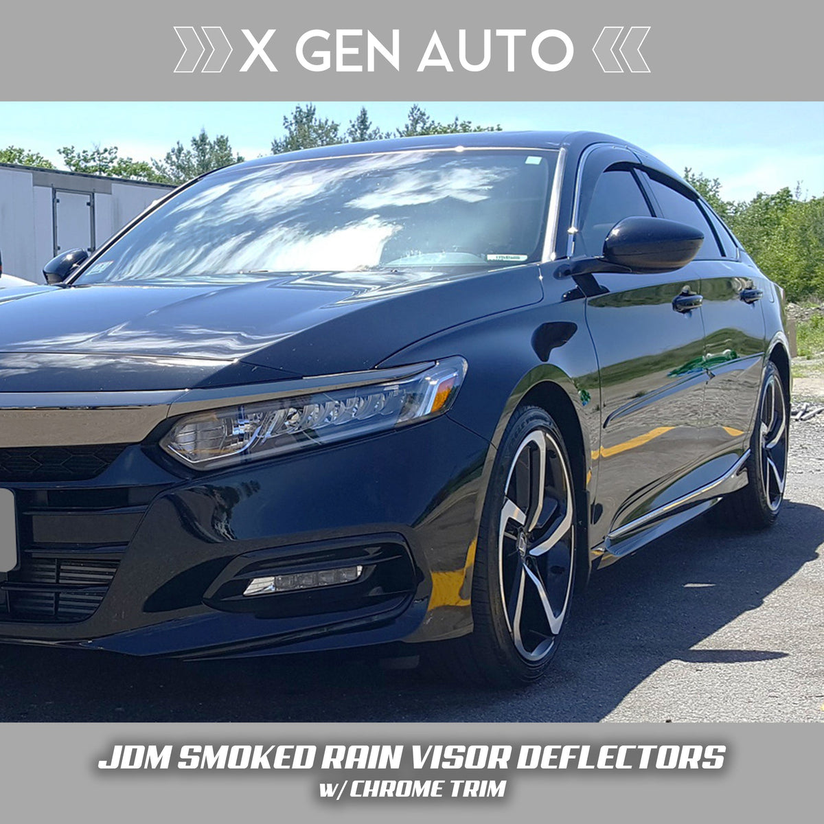JDM SMOKED RAIN VISOR DEFLECTORS - XGENAUTO