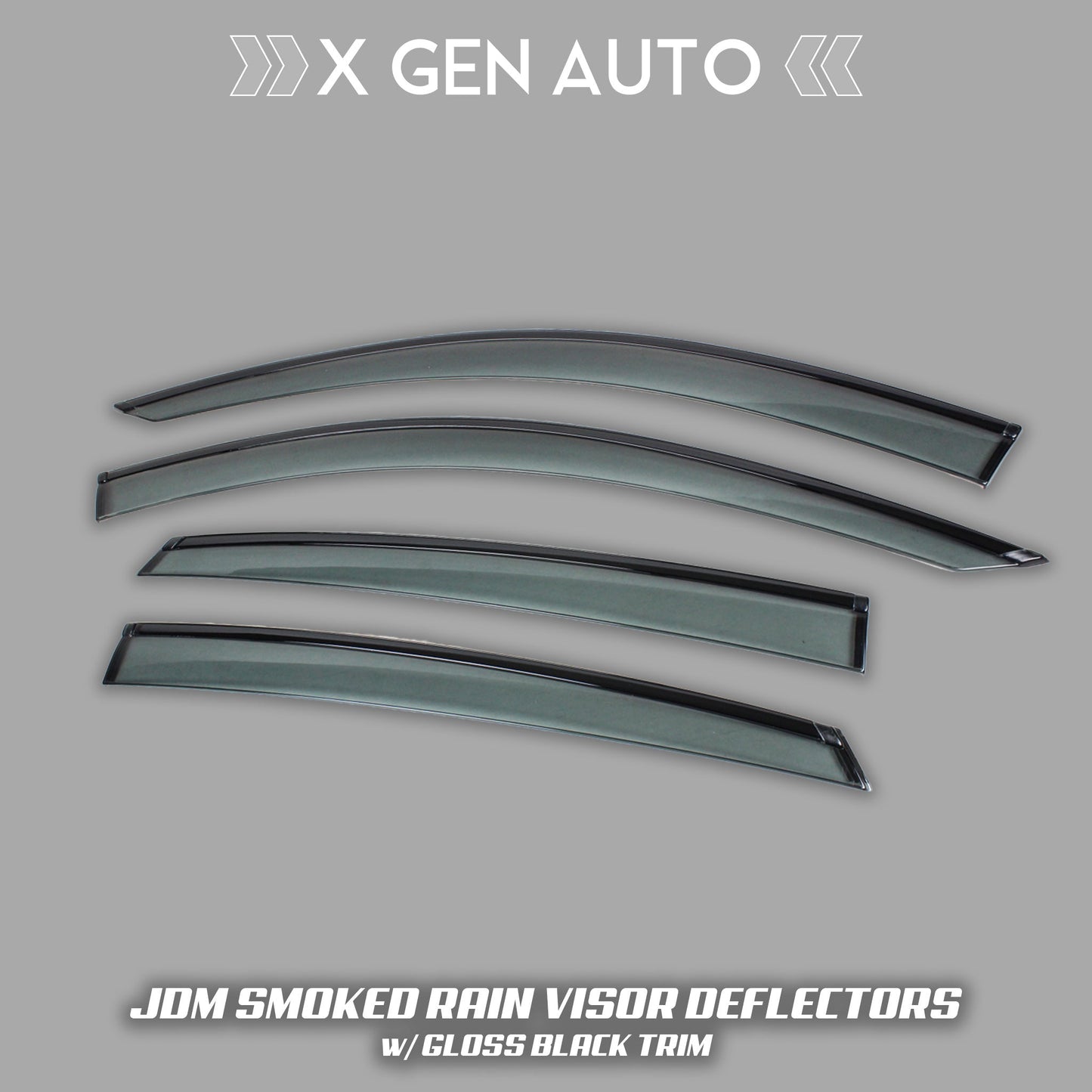 JDM SMOKED RAIN VISOR DEFLECTORS - XGENAUTO