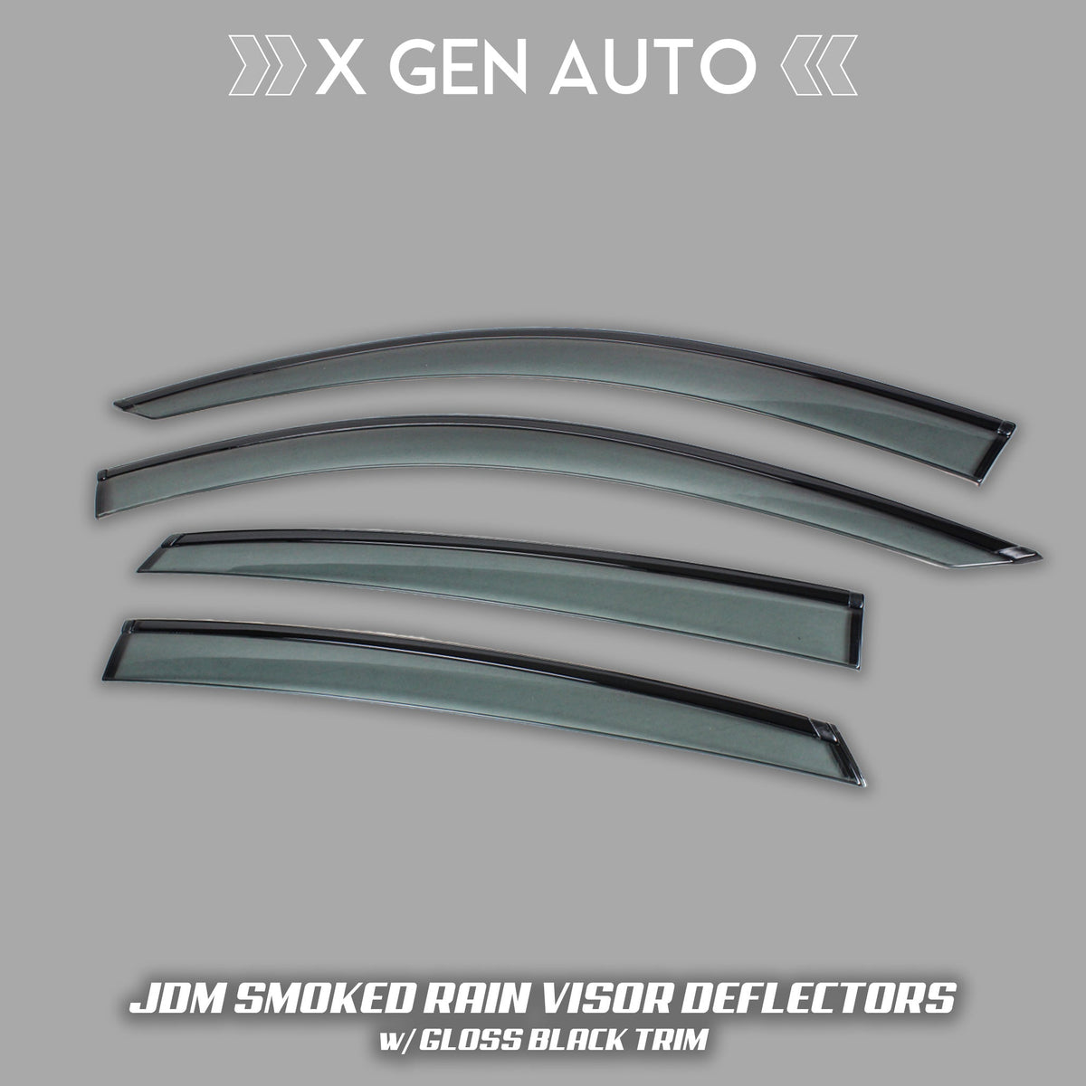 JDM SMOKED RAIN VISOR DEFLECTORS - XGENAUTO