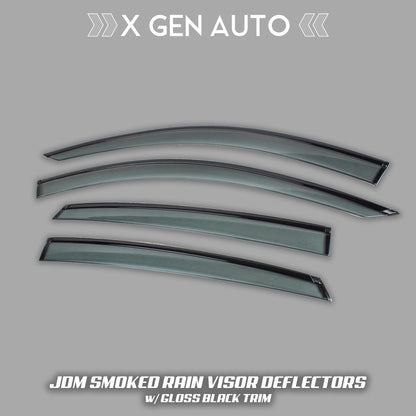 JDM SMOKED RAIN VISOR DEFLECTORS - XGENAUTO