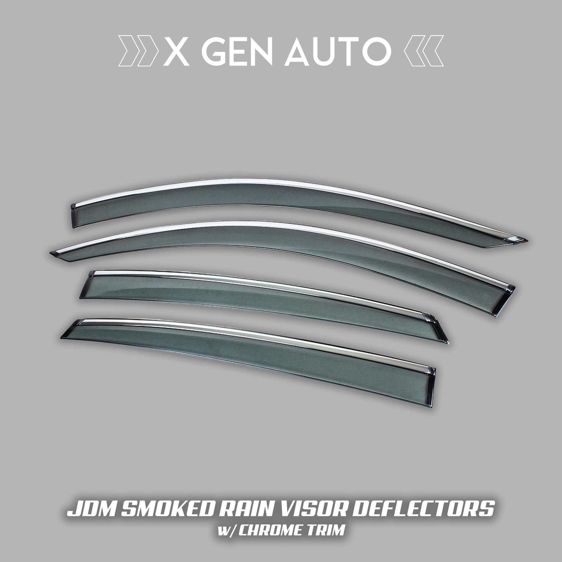 JDM SMOKED RAIN VISOR DEFLECTORS - XGENAUTO
