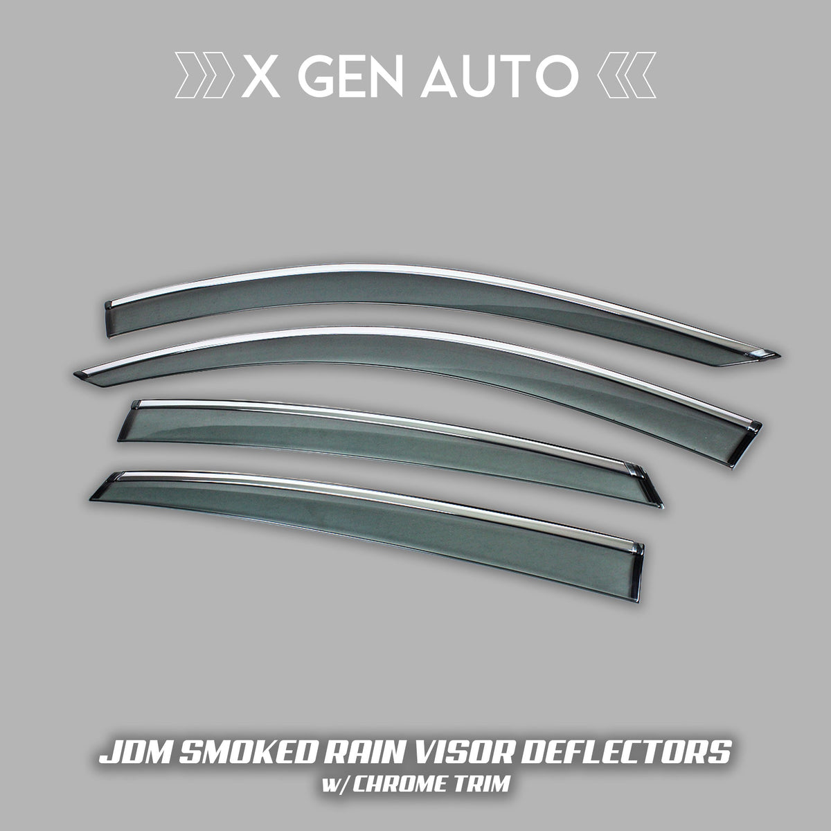 JDM SMOKED RAIN VISOR DEFLECTORS - XGENAUTO